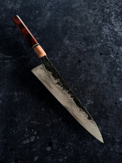 250 mm Damascus Gyuto – Convex Grind