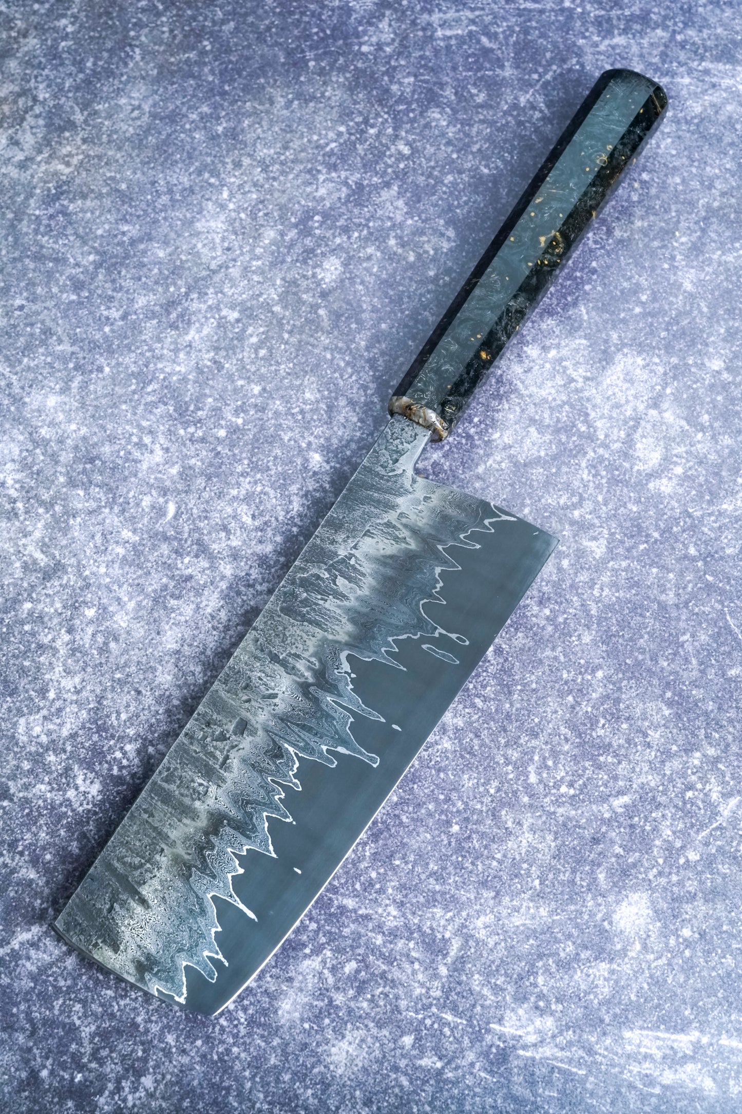 180MM Nakiri -  Damascus Go-mai, ApexUltra core