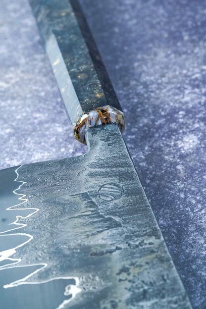 180 mm Go-mai Damascus Nakiri – view 5