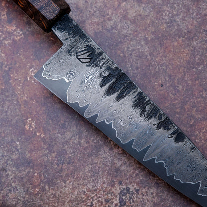 118 mm Go-mai Damascus utility knife – view 8