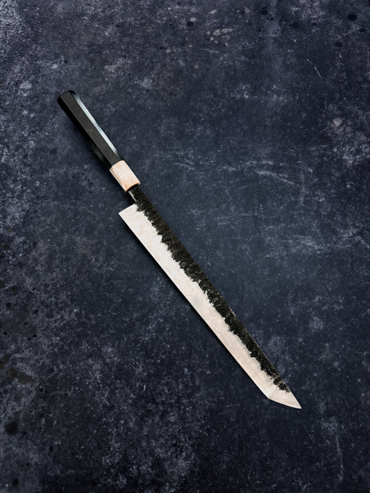 Handmade 300 mm San-mai Sakimaru Sujihiki by MK-Knives, Denmark
