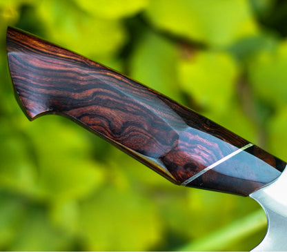 210 mm C-grind Gyuto with sculpted handle – view 3