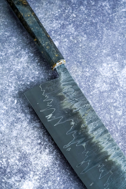 180 mm Go-mai Damascus Nakiri – view 3