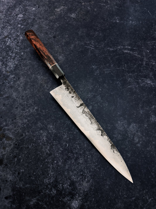 Handmade 260 mm Damascus Gyuto with ApexUltra core by MK-Knives, Denmark