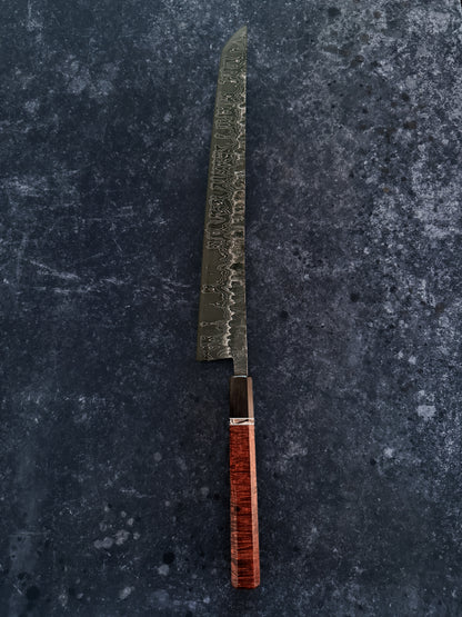 355 mm Damascus Sakimaru Sujihiki – Apex Ultra Core & S-Grind