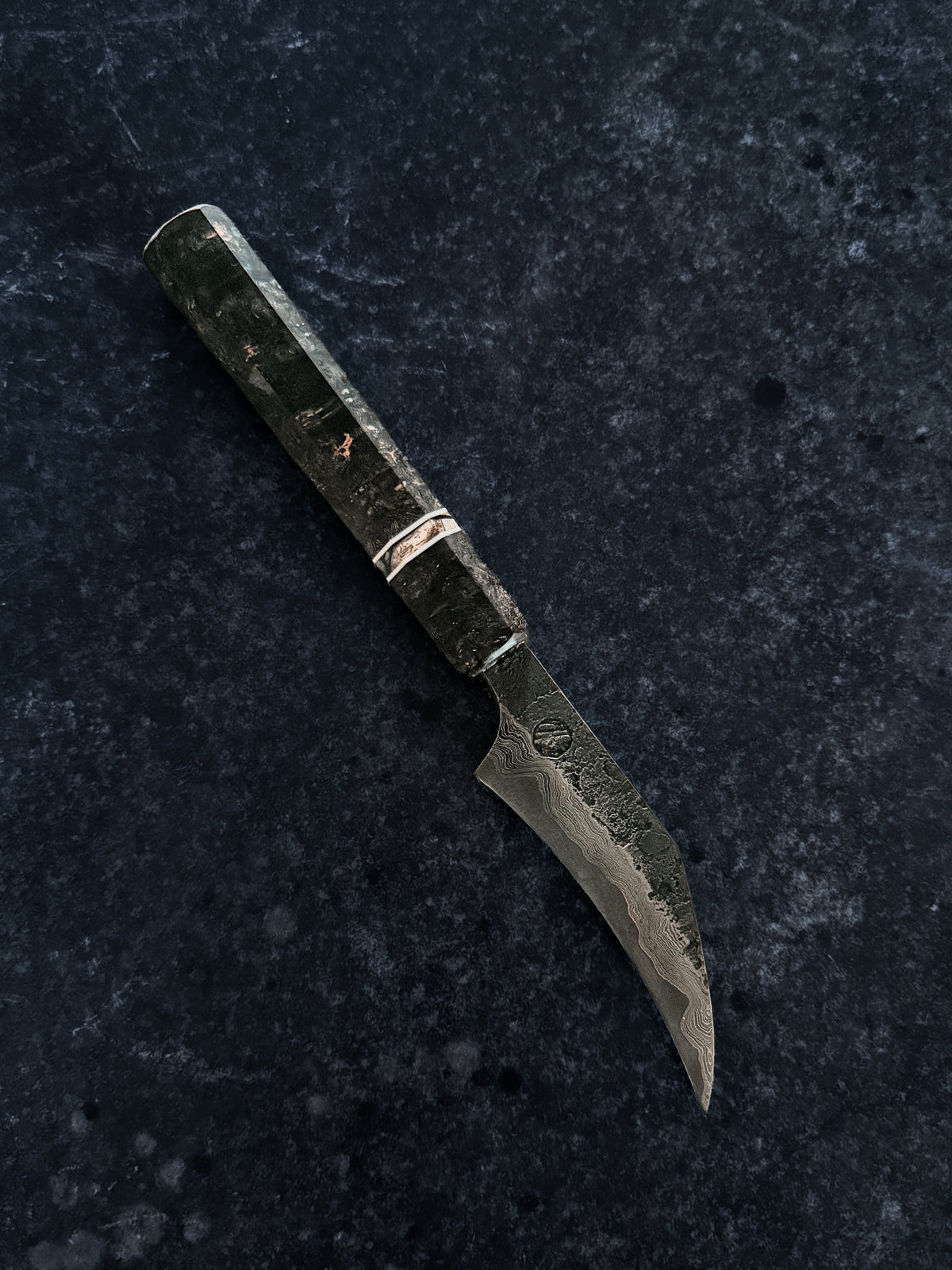 90 mm Damascus Petty – Apex Ultra Core & Full Hollow Grind