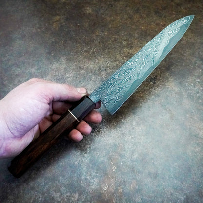 185 mm nickel Damascus Ko-Gyuto – view 3