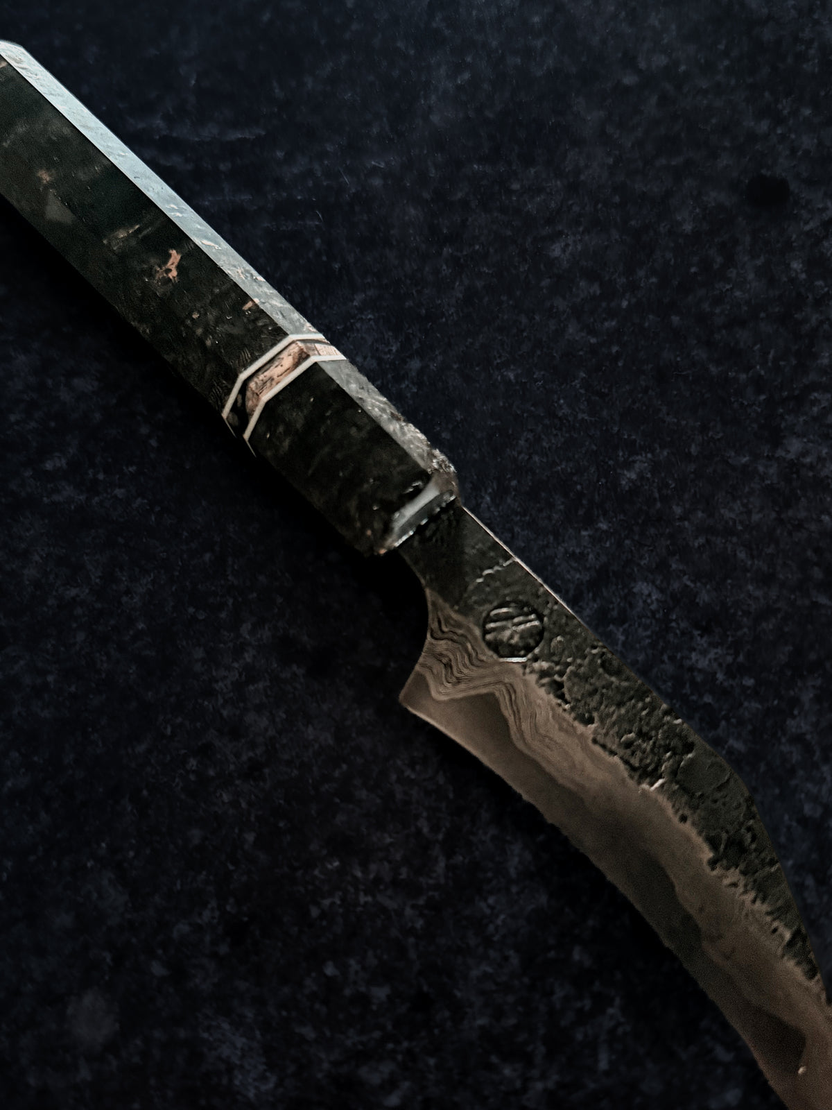 90 mm Damascus Petty – Apex Ultra Core & Full Hollow Grind