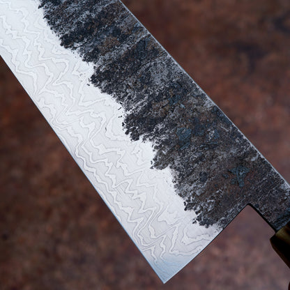 255 mm in-house Damascus Gyuto – view 4