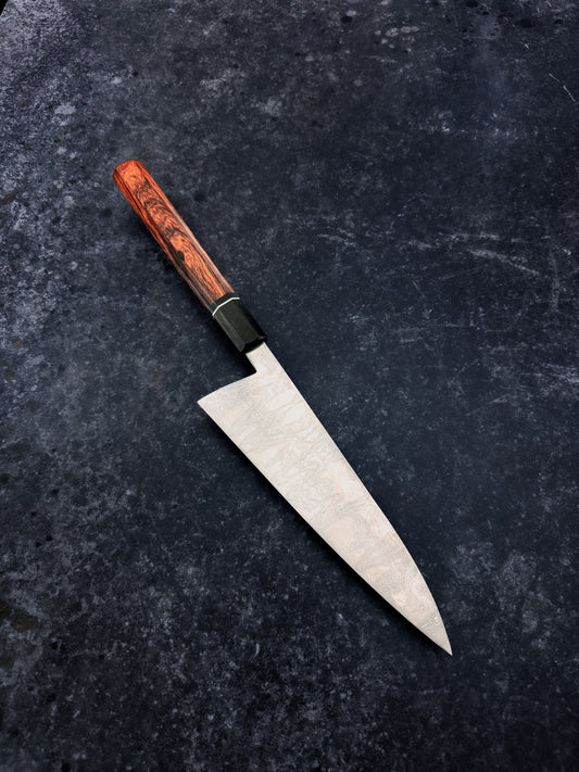 Handmade 200 mm Damascus Gyuto with O2 core by MK-Knives, Denmark