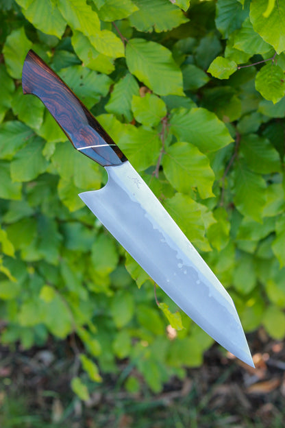 210 mm C-grind Gyuto with sculpted handle – view 2