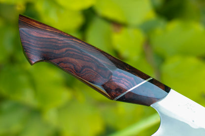 210 mm C-grind Gyuto with sculpted handle – view 7