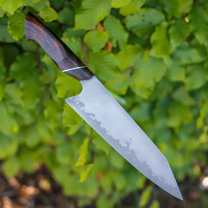 Handmade 210 mm C-grind Gyuto with sculpted handle by MK-Knives, Denmark