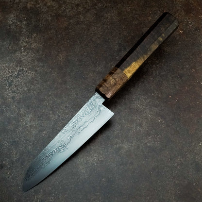 120 mm tall Damascus utility knife – view 2